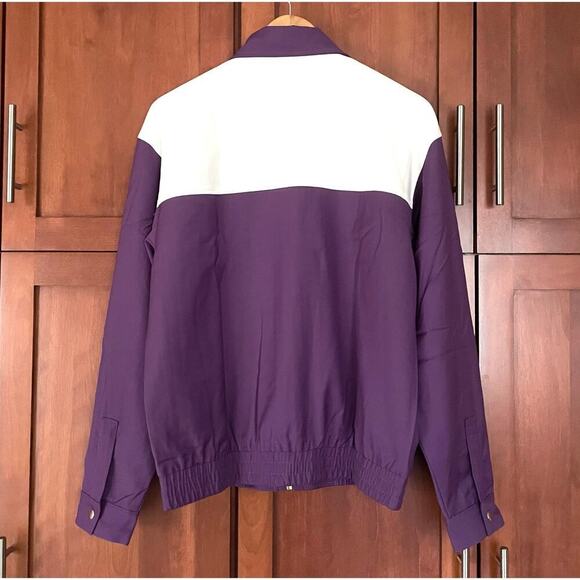 Bogey Boys Color Block Jacket Golf Purple White Size Medium NEW - Picture 5 of 8